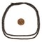 The Bead Chest Midnight Black Flat Disk Heishi Beads (3mm), 24" Strand, Handmade for Jewelry Making & Crafts | Approximately 1320 Beads